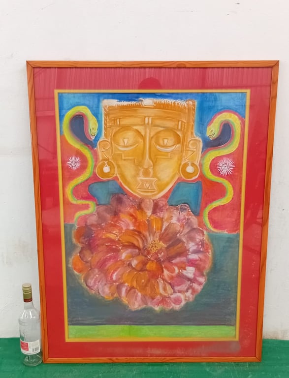 Framed piece of contemporary art
