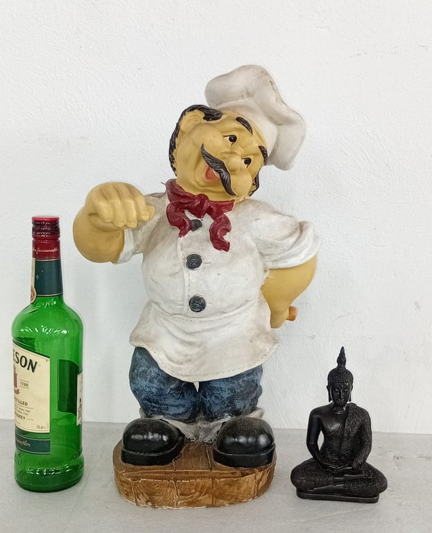 Large vintage-style chef figurine