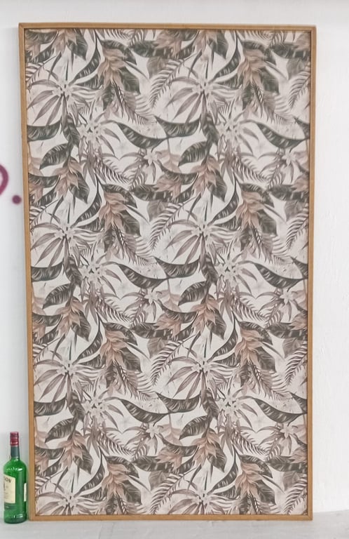 Extra Large Framed Botanical / Tropical Leaf Wall Panel