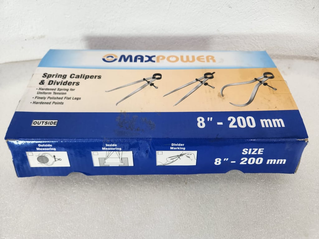 Spring Calipers & Dividers 8" x 5 - price per piece 5 in box