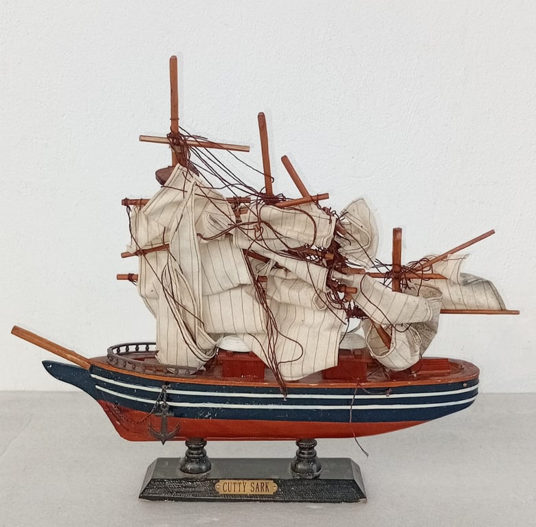 Decorative model ship of the “Cutty Sark”