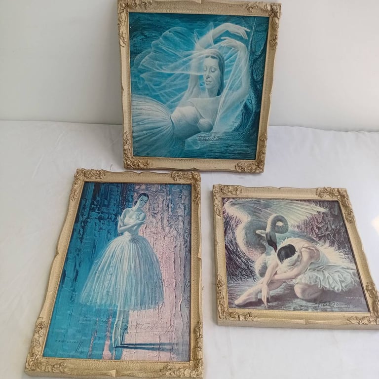 3 x Framed Ballerina Prints