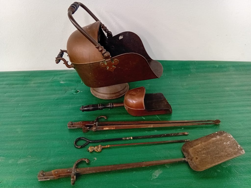 A Set Of Vintage Fireplace Tools