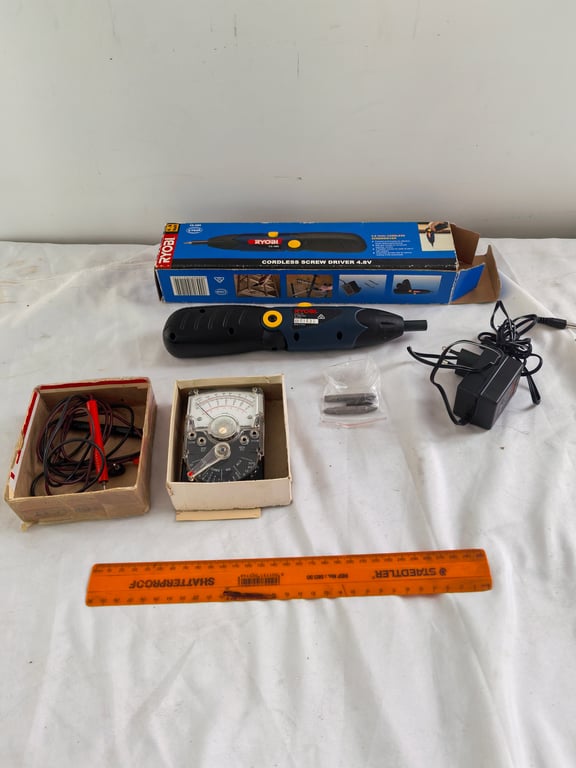 Ryobi Cordless Screwdriver & Triplett Electric Meter