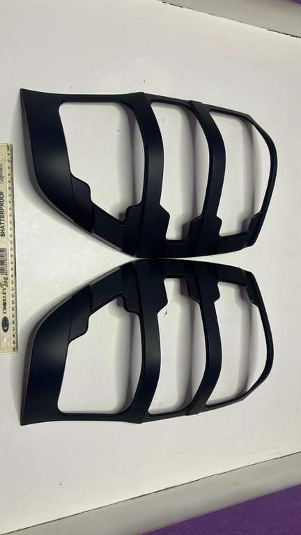 Matte balck tail light covers designed specifically for ford ranger T6 T7 and T8 models produced from 2012 onwards brand new