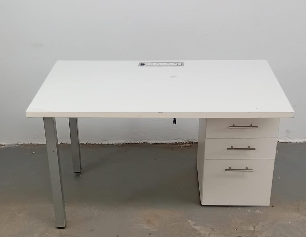 Computer desk with plug points