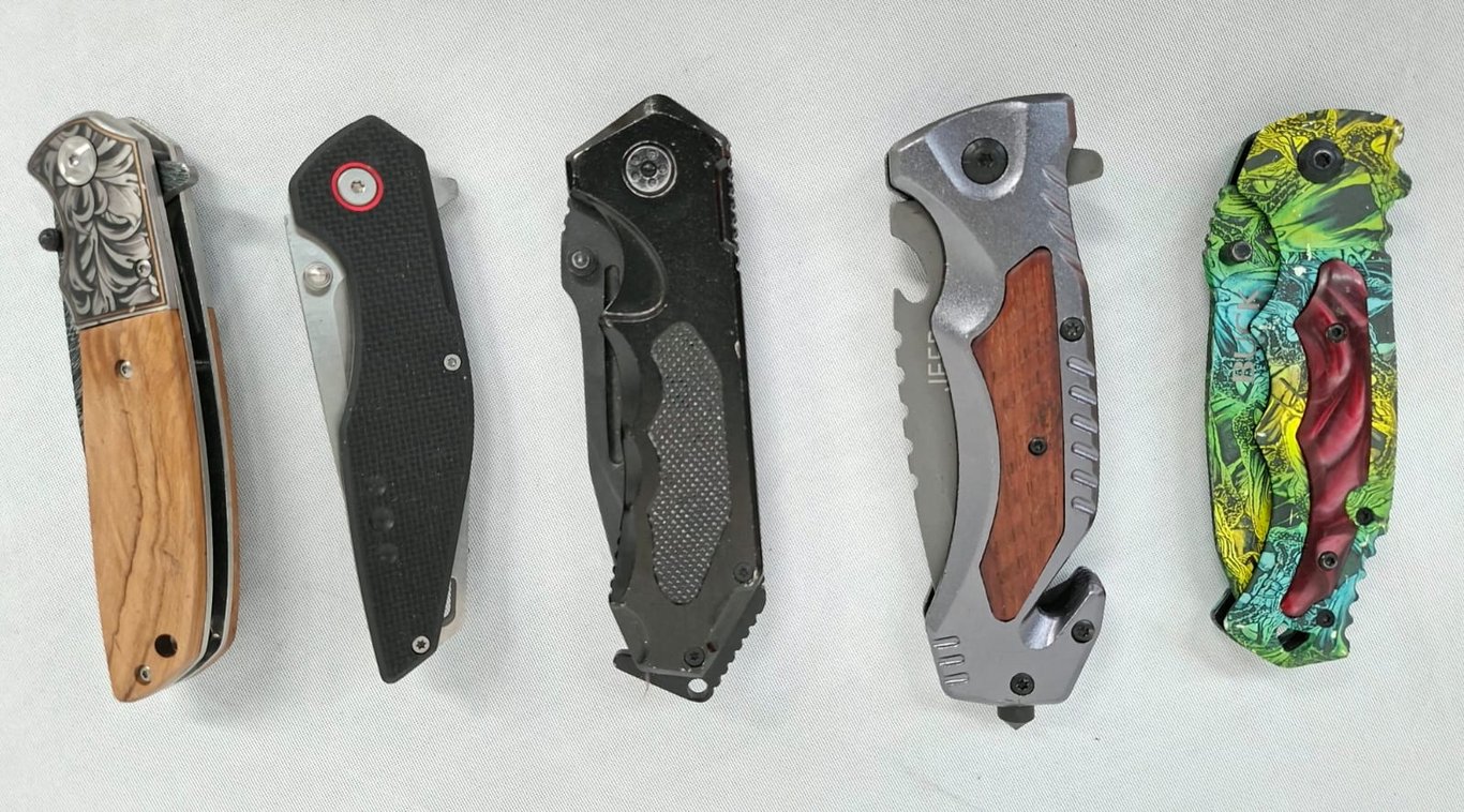 Collection of Decorative and Utility Folding Pocket Knives (5 Pieces)