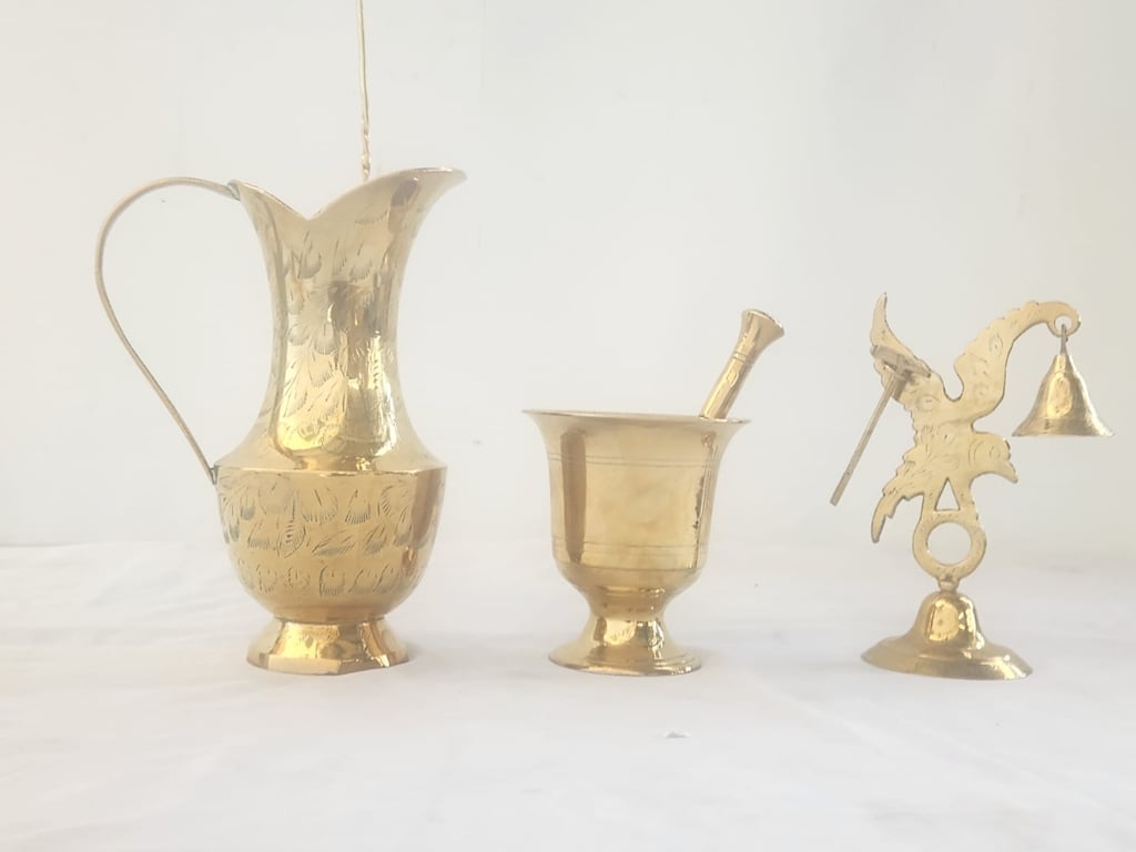 Assorted Decorative Brassware Set