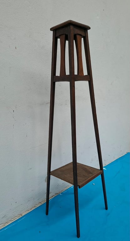 Wooden Pedestal Plant Stand