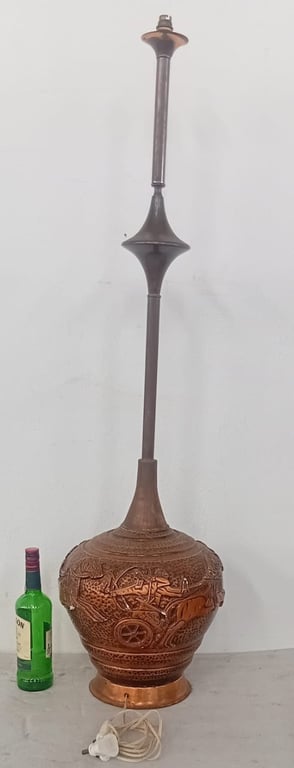 Large decorative vintage-style metal table lamp base