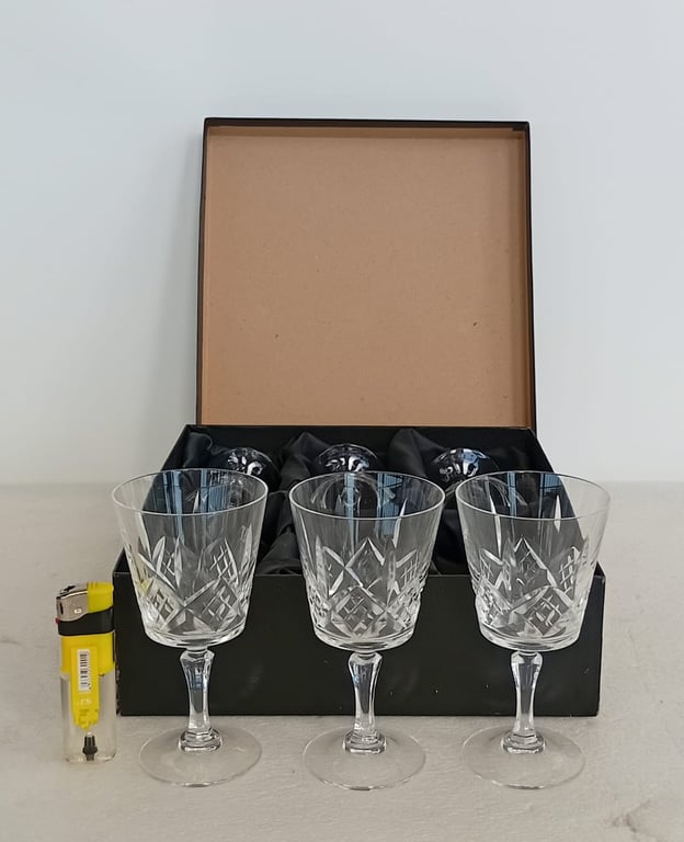 A set of crystal goblets