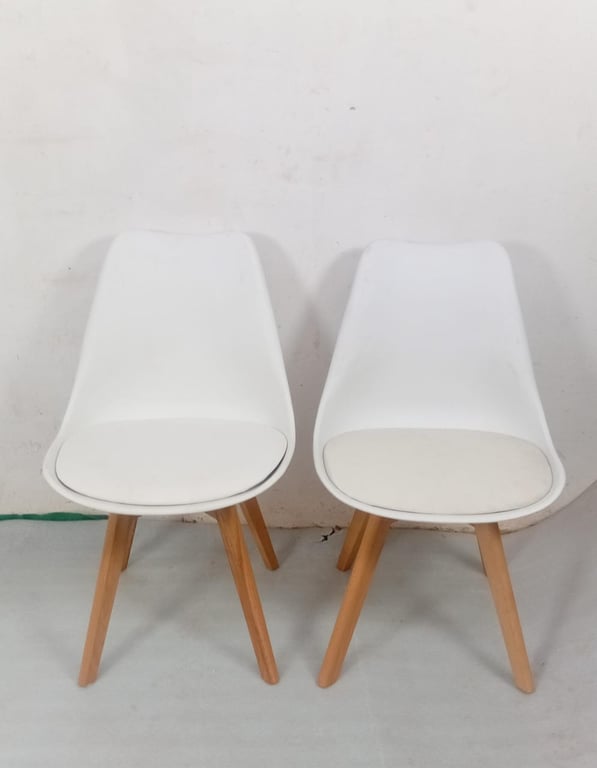 White Padded Dining Chairs