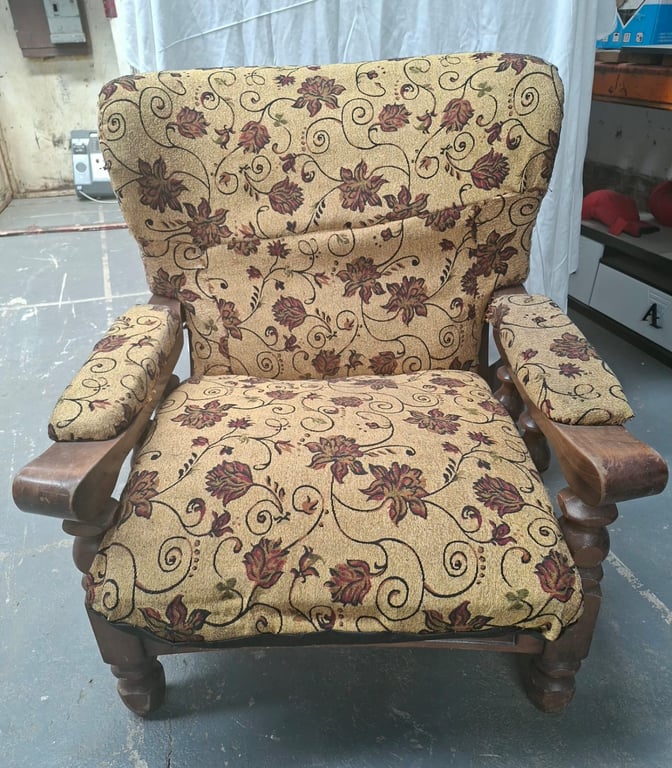 Vintage Upholstered Armchair (WAP)