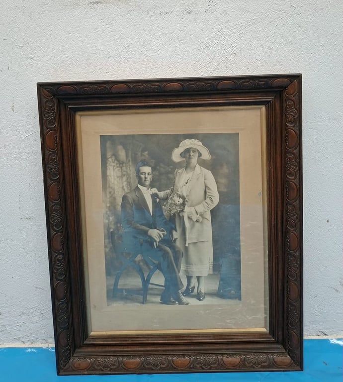Vintage Edwardian Couple Framed Print