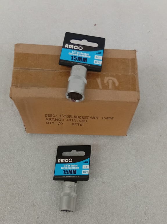 10 x 1/2" DR Socket 12PT 15mm