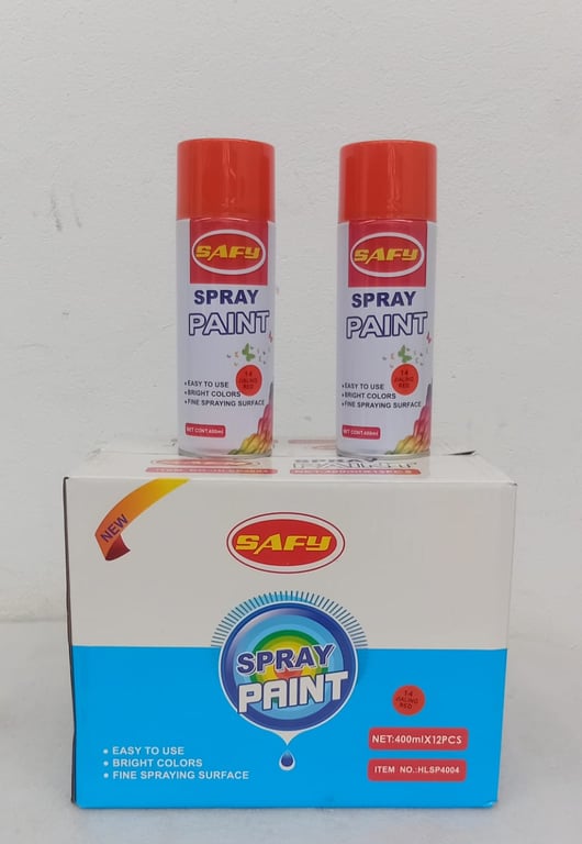 12 x 400ml Safy spray paint in Jialing Red
