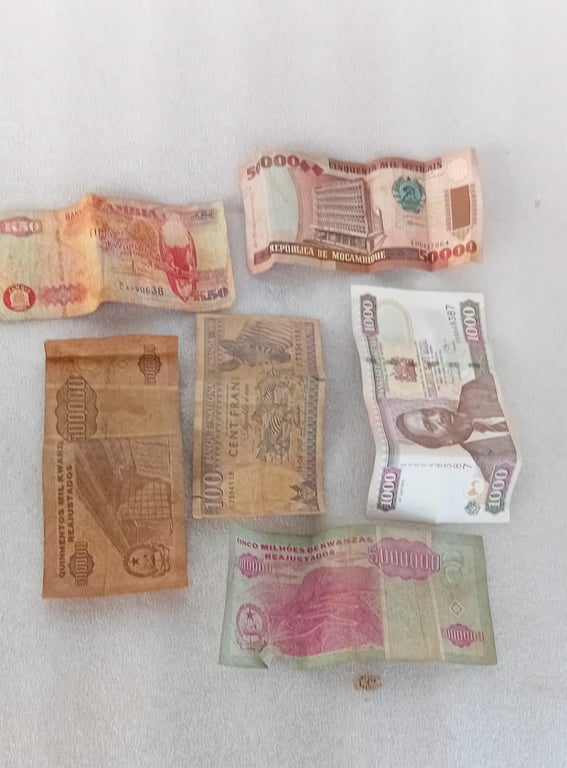 Collection Of Different Countries Banknotes