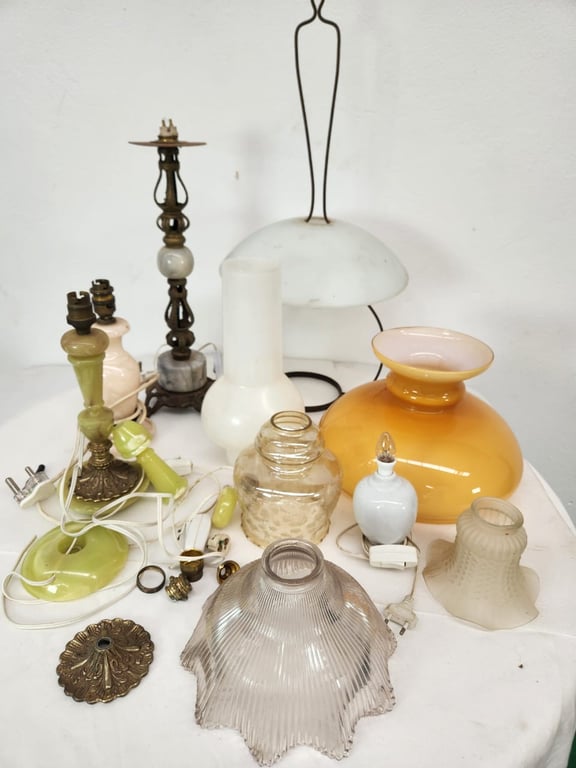 Joblot Of Vintage Lamp Parts