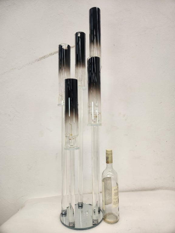 Joblot of glass cylinder candle holders