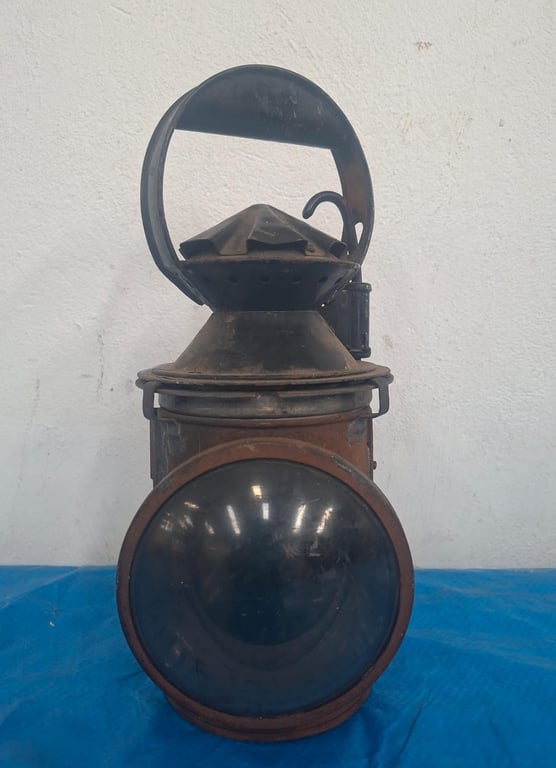 Antique Railway Signal Oil Lamp