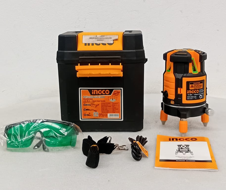 Brand New -INGCO Self-Levelling Line Laser (Model HLL305025) – With Carry Case