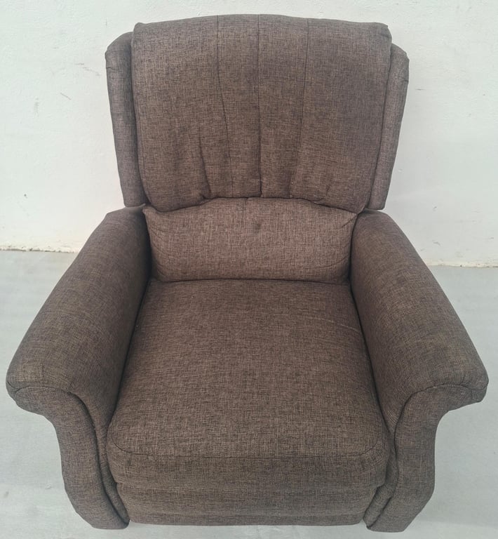 Brown Upholstered Recliner Armchair
