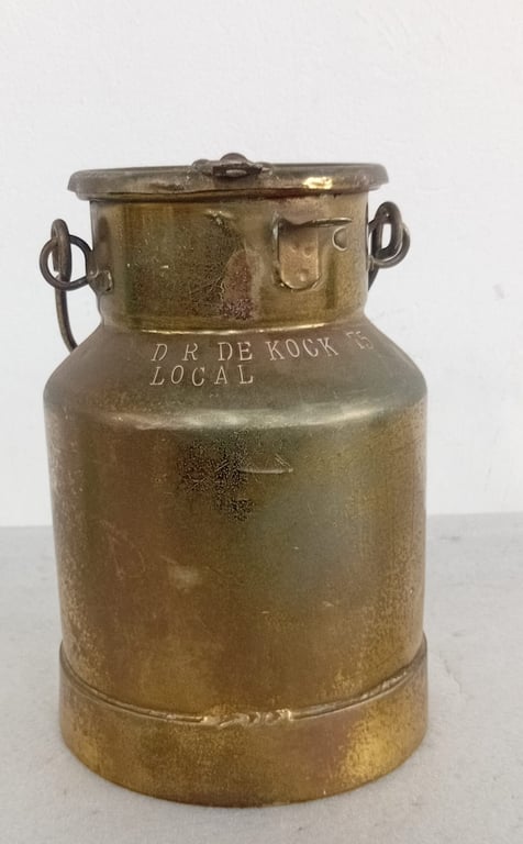 Vintage brass milk can / dairy churn