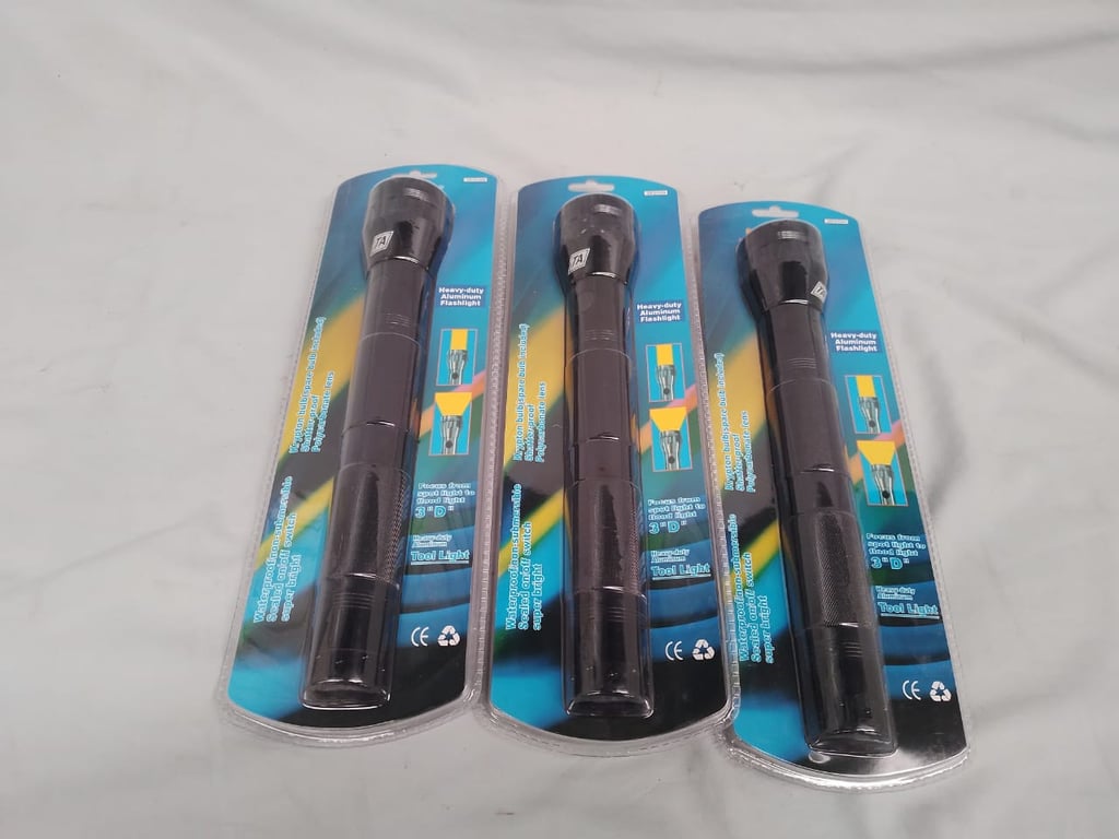 3 X Aluminium Flashlights - price per piece