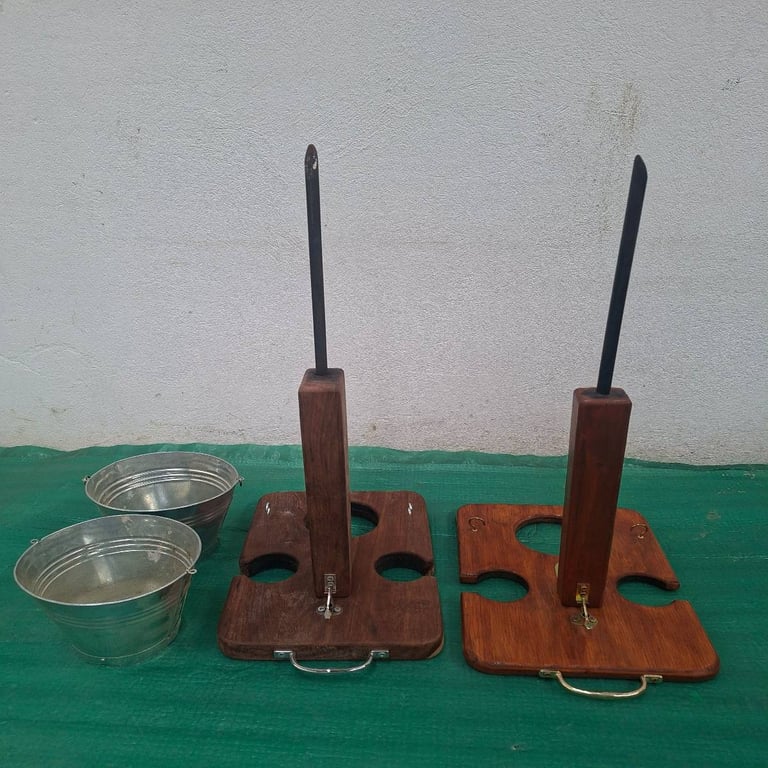 Wooden Wine Caddies & Steel Buckets