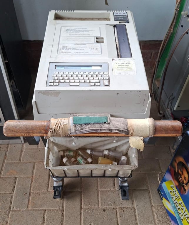Vintage Electrocardiograph (ECG/EKG) Machine on Medical Trolley