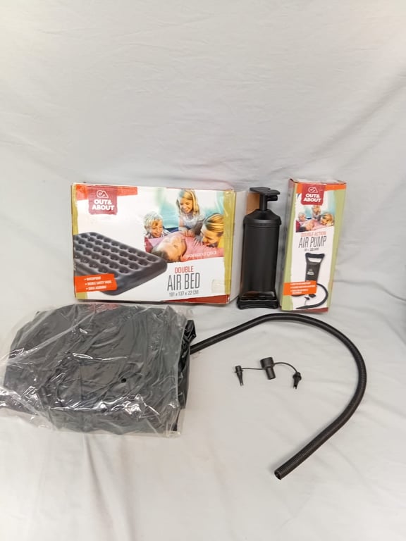 Out & About Double Airbed ,Air Pump