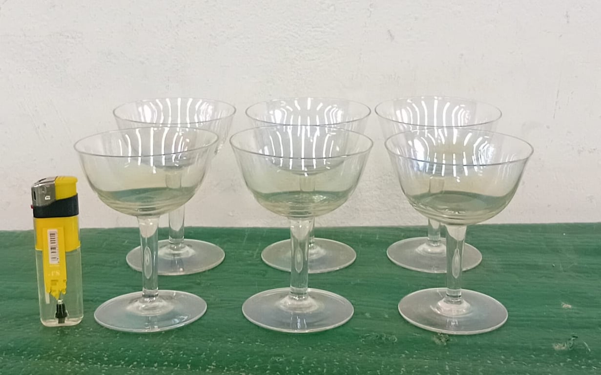 Set of 6 Coupe-Style Champagne / Cocktail Glasses