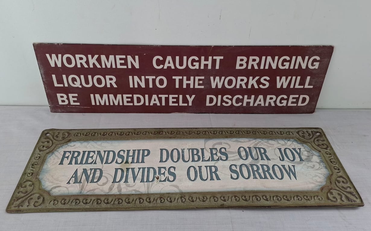 Vintage Industrial Safety & Motto Signs