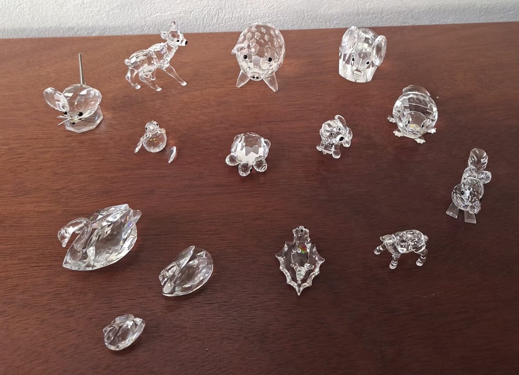 Swarovski Crystal Animal Figurines 13 Pieces