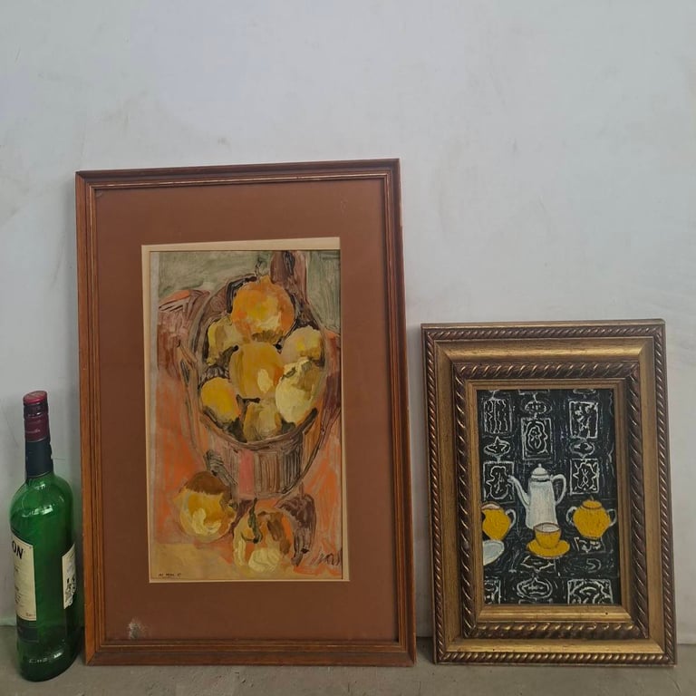 Pair of Framed Floral Still-Life Artworks