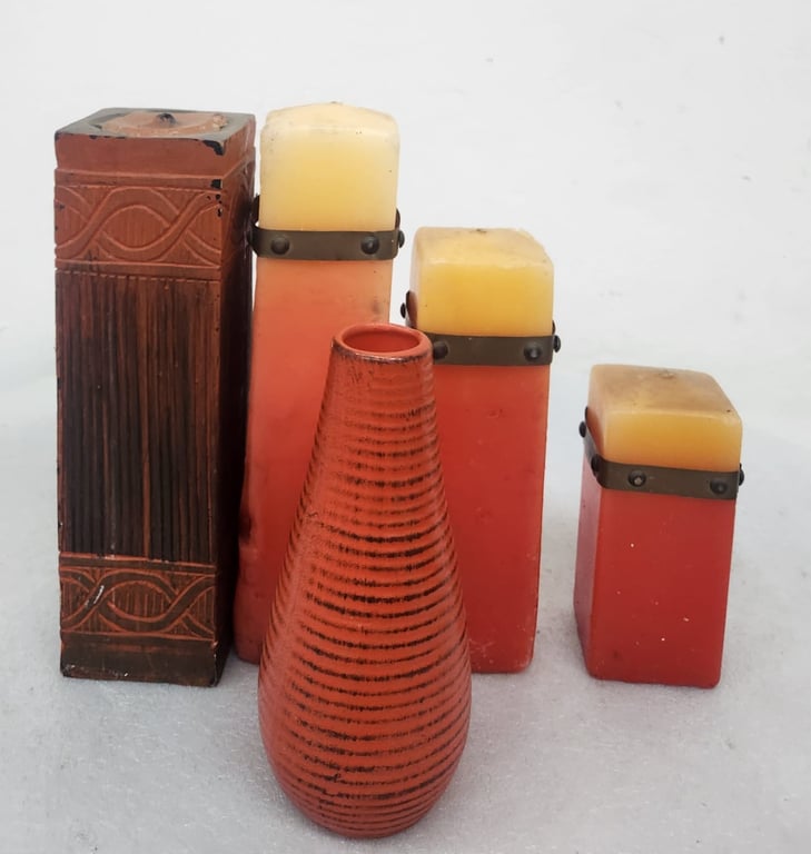 Decorative Candle & Vase Set – Mixed Lot