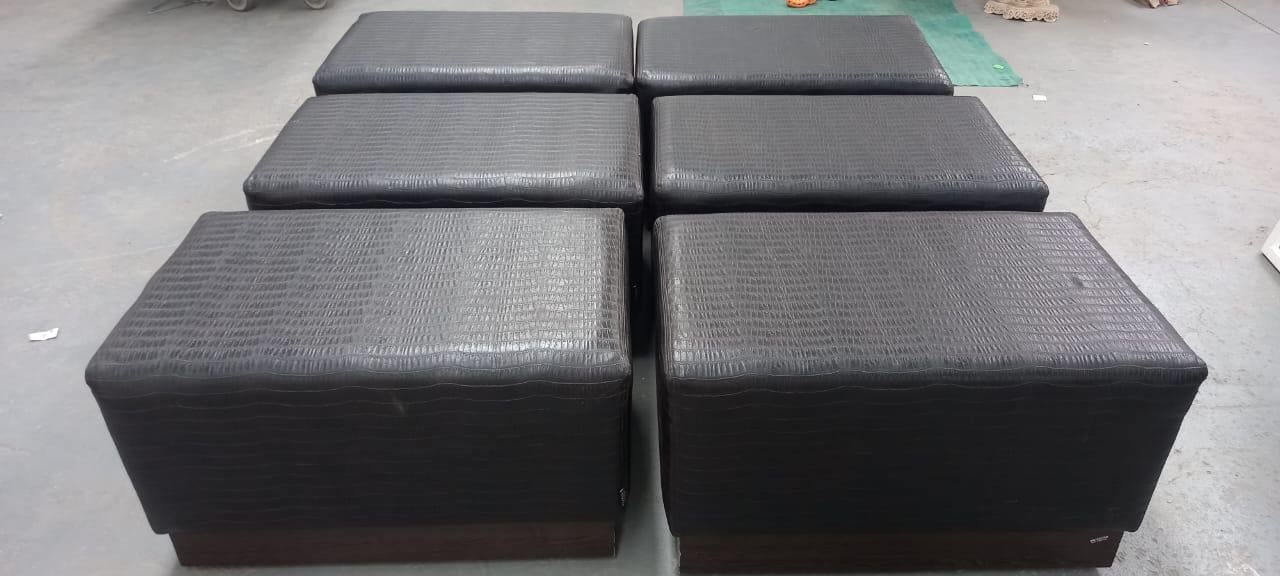 6 x Upholstered Ottomans
