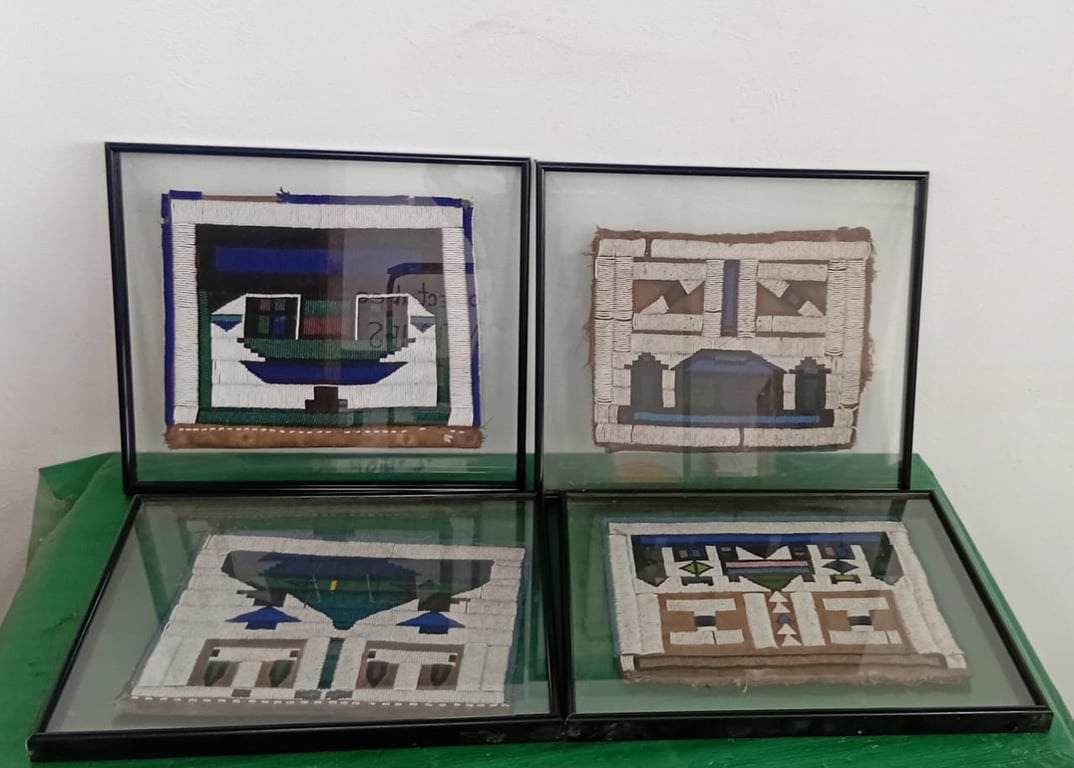 4 X Framed Ndebele Artwork