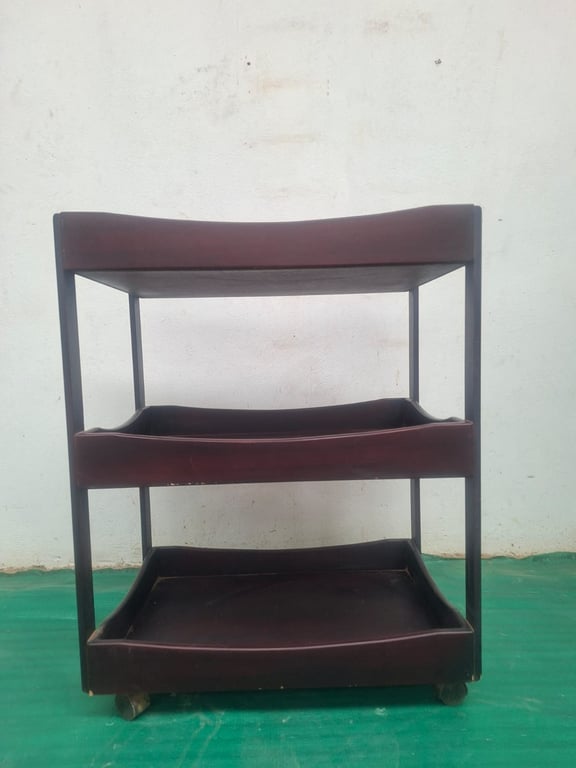 Wooden drinks trolley