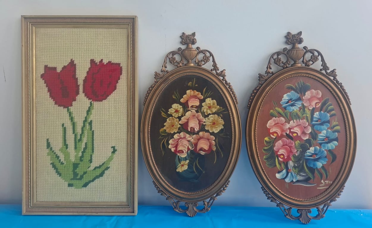 3 x Antique Framed Artworks