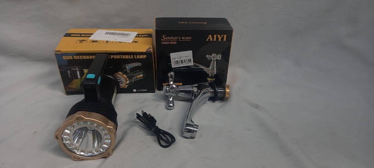 USB Rechargeable Portable Lamp a Single Hot Brass Faucet for Basin