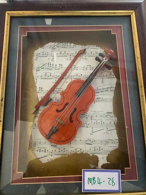 MB 4 27 Box framed Violin Art Piece