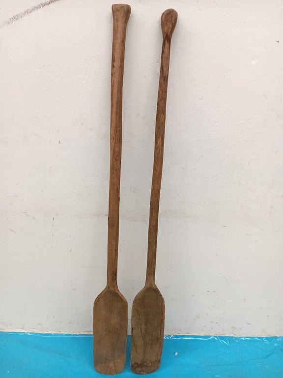 Pair of Vintage Wooden Boat Oars