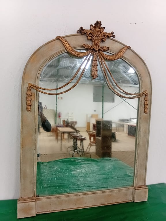 Antique French Style Arched Wall Mirror