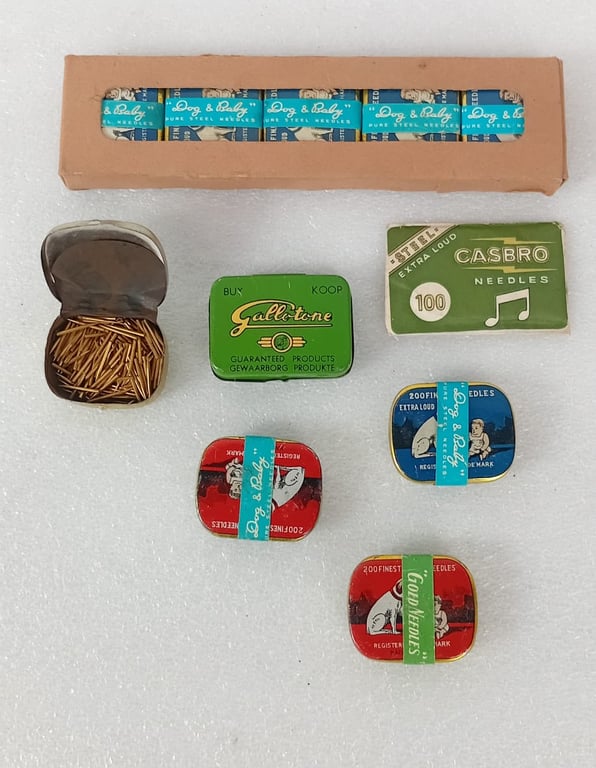 Collection Of Vintage Gramophone Needle Tins