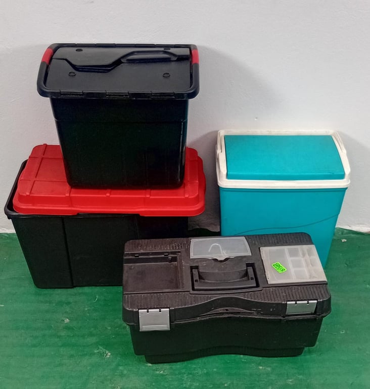 Joblot Of Storage Boxes & Cooler Bag