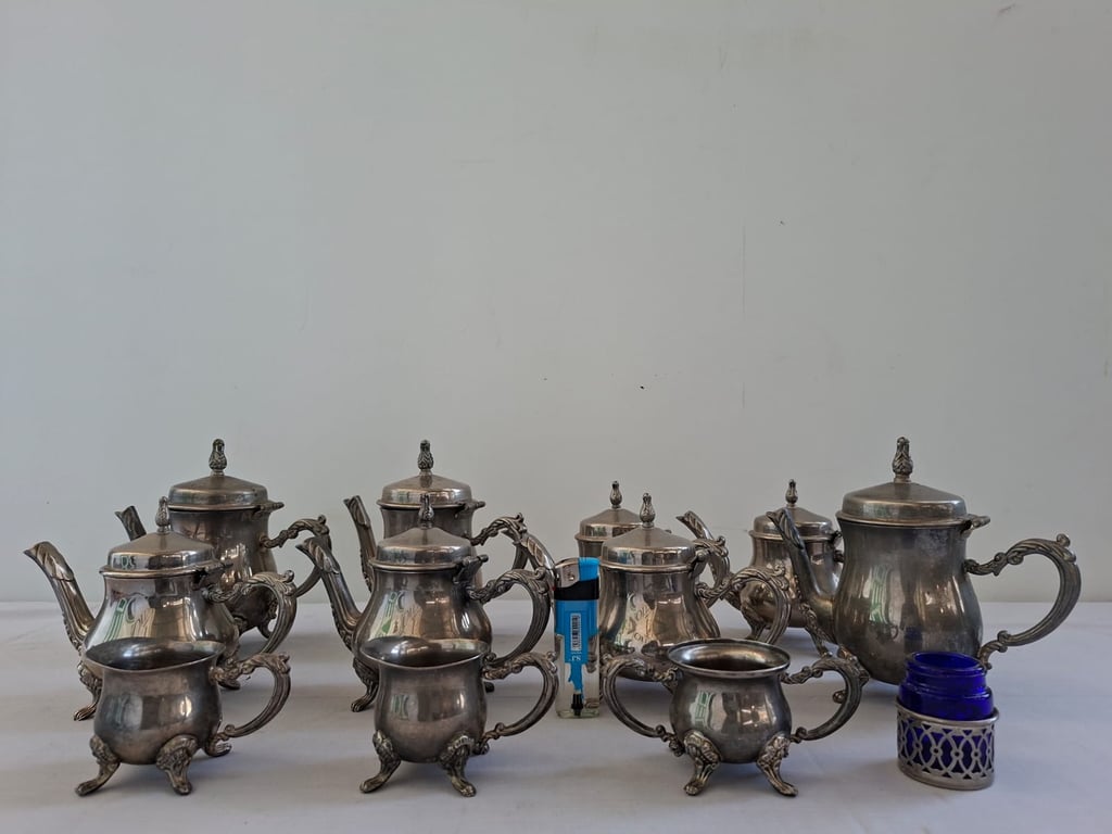 Mixed Silver-Plated Tea and Coffee Service