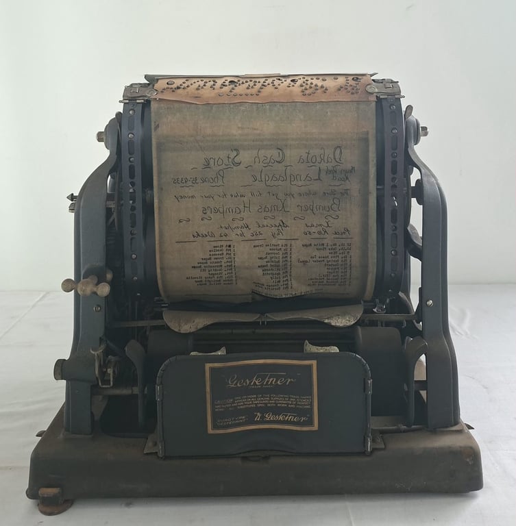 1960/70 Antique Gestetner Roneo Machine with Encasing
