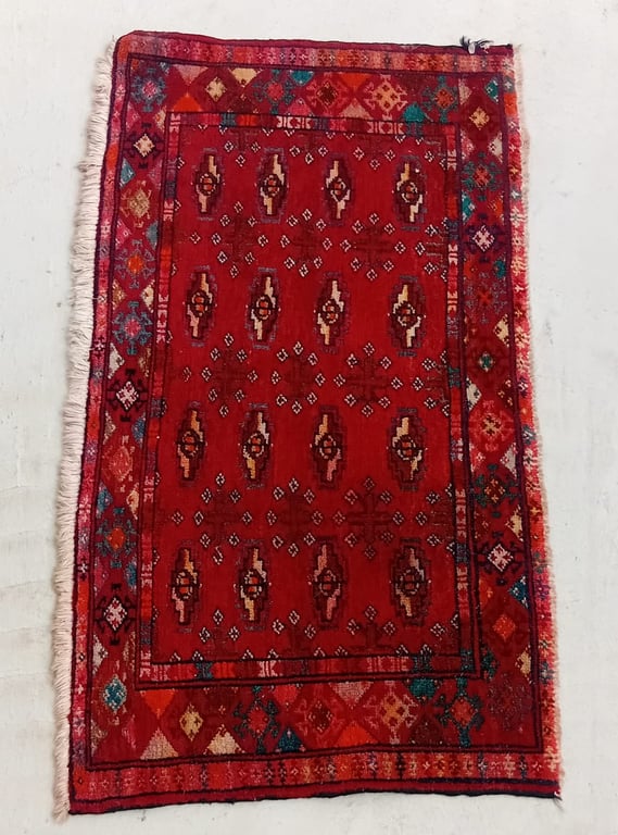 Vintage Handwoven Tribal-Style Area Rug