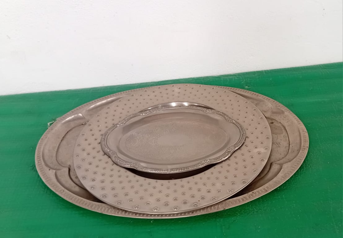 Joblot Of Vintage Silver Serving Trays